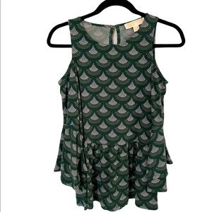 Michael Kors Art Deco Cold Shoulder Top